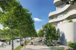 Vue du quai réaménagé des Magasins Généraux